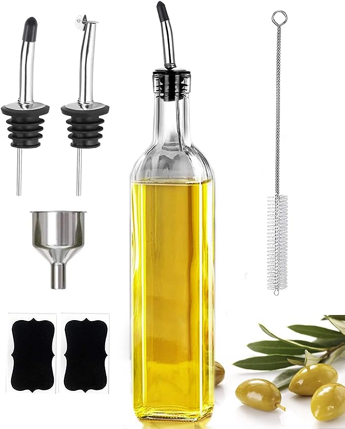 Olive Oil Dispenser Bottle for Kitchen,17oz/500ml Cooking Oil