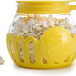 Ecolution Patented Micro-Pop Microwave Popcorn Popper with Temperature Safe Glass, 3-in-1 Lid Measures Kernels and Melts Butter, Made Without BPA, Dishwasher Safe, 1.5-Quart, Yellow