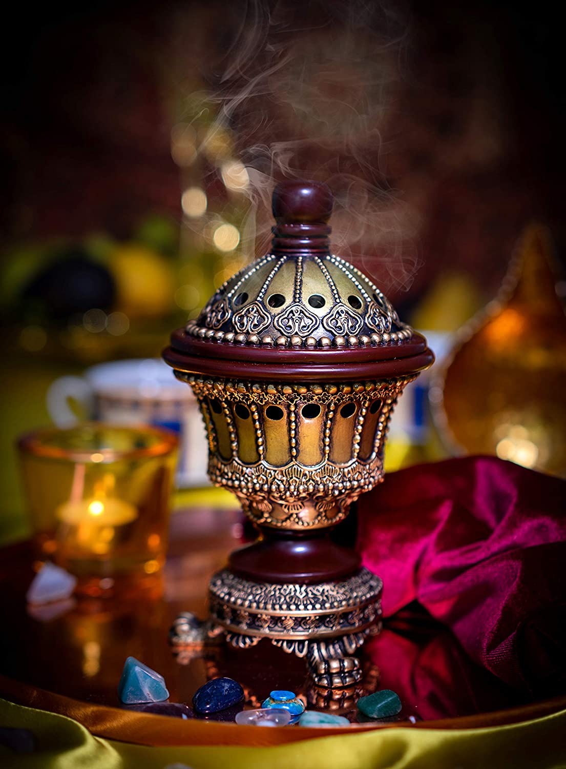 Incense Burner Frankincense Resin - Luxury Chalice (Bronze)