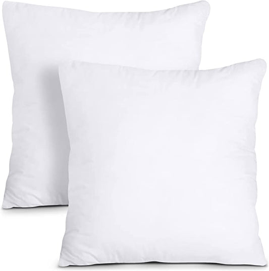 Utopia Bedding Throw Pillows Insert (Pack of 2, White) - 18 x 18 Inches Bed and Couch Pillows - Indoor Decorative Pillows