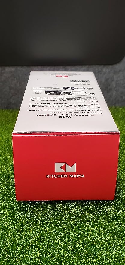 Kitchen Mama Auto Electric Can Opener: Open Your Cans with A Simple Push of Button - Automatic, Hands Free, Smooth Edge, Food-Safe, Battery Operated, YES YOU CAN (Red)